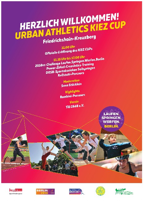 Plakat von Laufen Springen Werfen